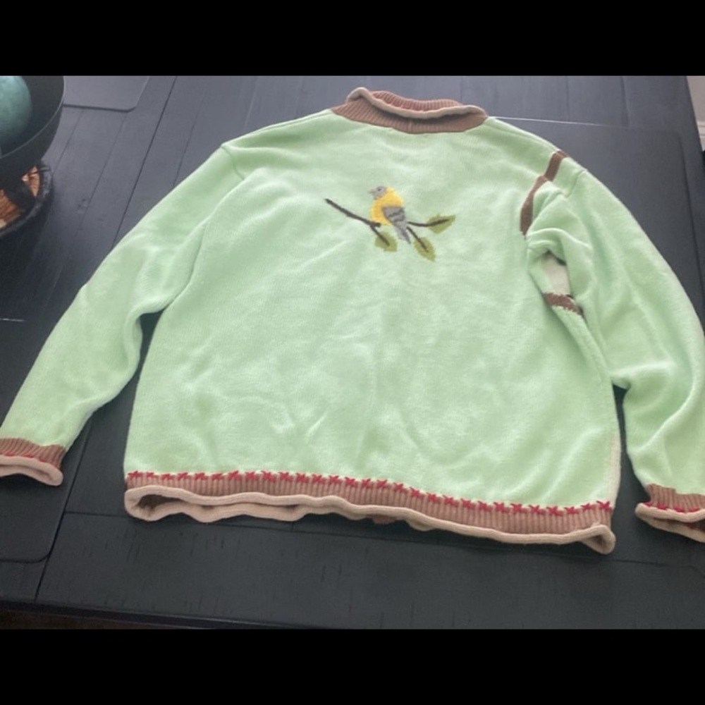 Storybook Knits Bird watcher Embroidered Cardigan - Picture 11 of 11